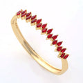 Bracelet zircon coloré scintillant, cuivre
