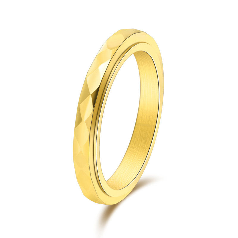 Bague rotative losange, design unique