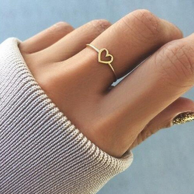 Bague de mariage cœur, or rose