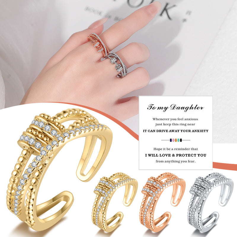 Bague rotative anti-stress, style japonais