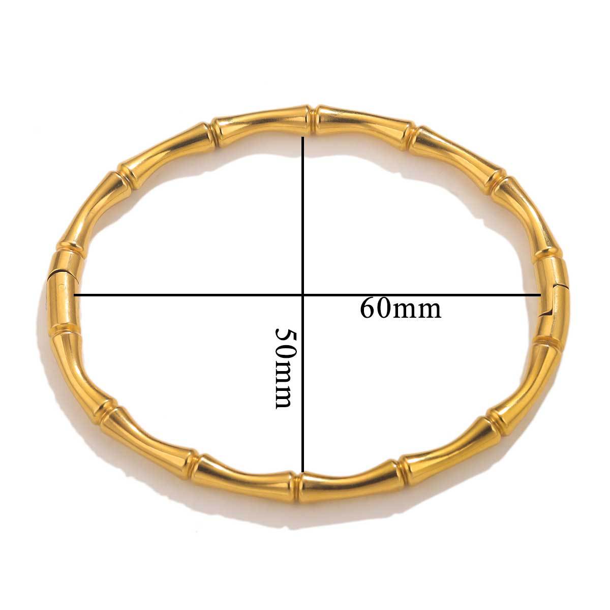 Bracelet bambou, acier titane