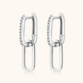 Boucles d'oreilles moissanite, argent massif 925