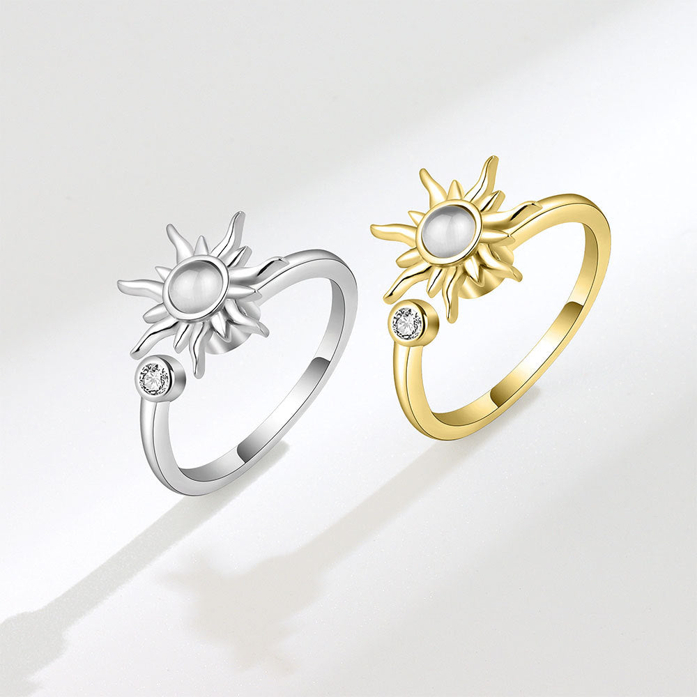 Bague tournesol rotative anti-stress