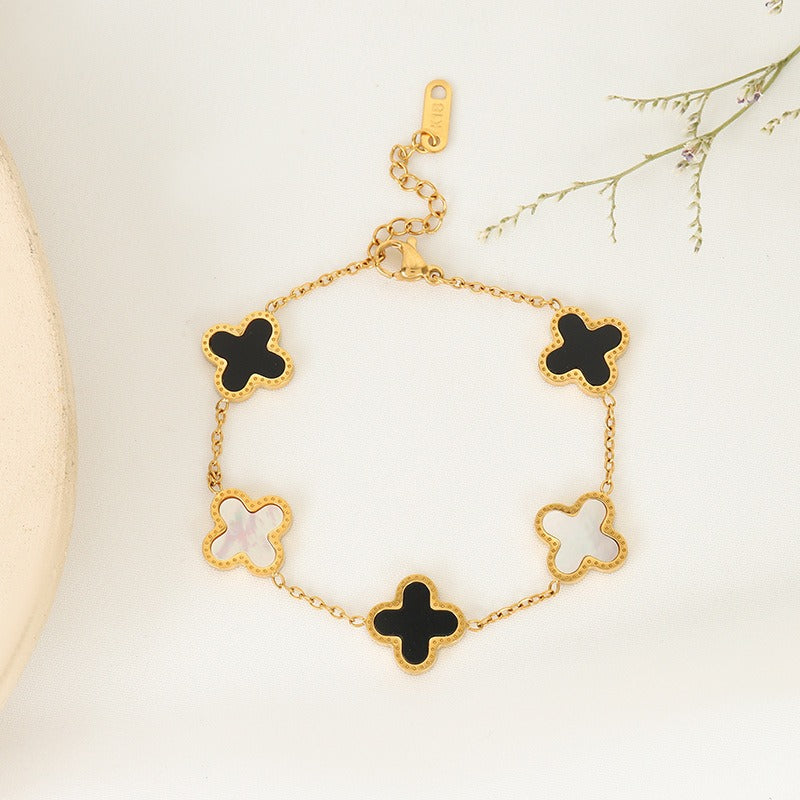 Bracelet trèfle porte-bonheur