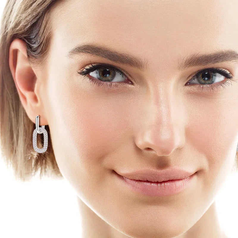 Boucles d'oreilles moissanite 2,16 carats, argent 925