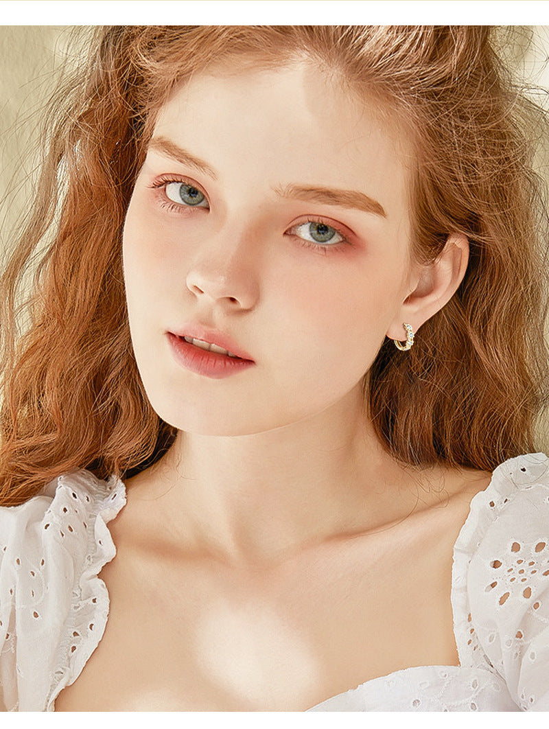 Boucles d'oreilles marguerite moissanite