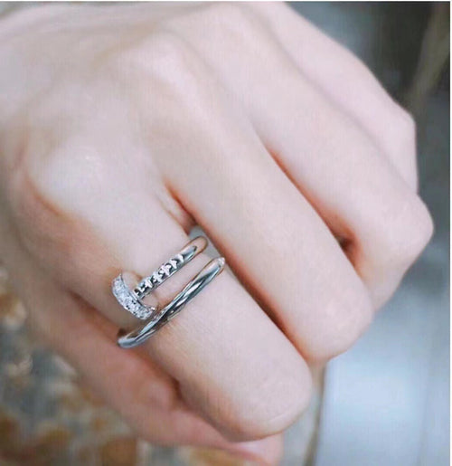 Bague minimaliste, style punk