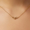 Collier chaîne entrelacée, acier titane