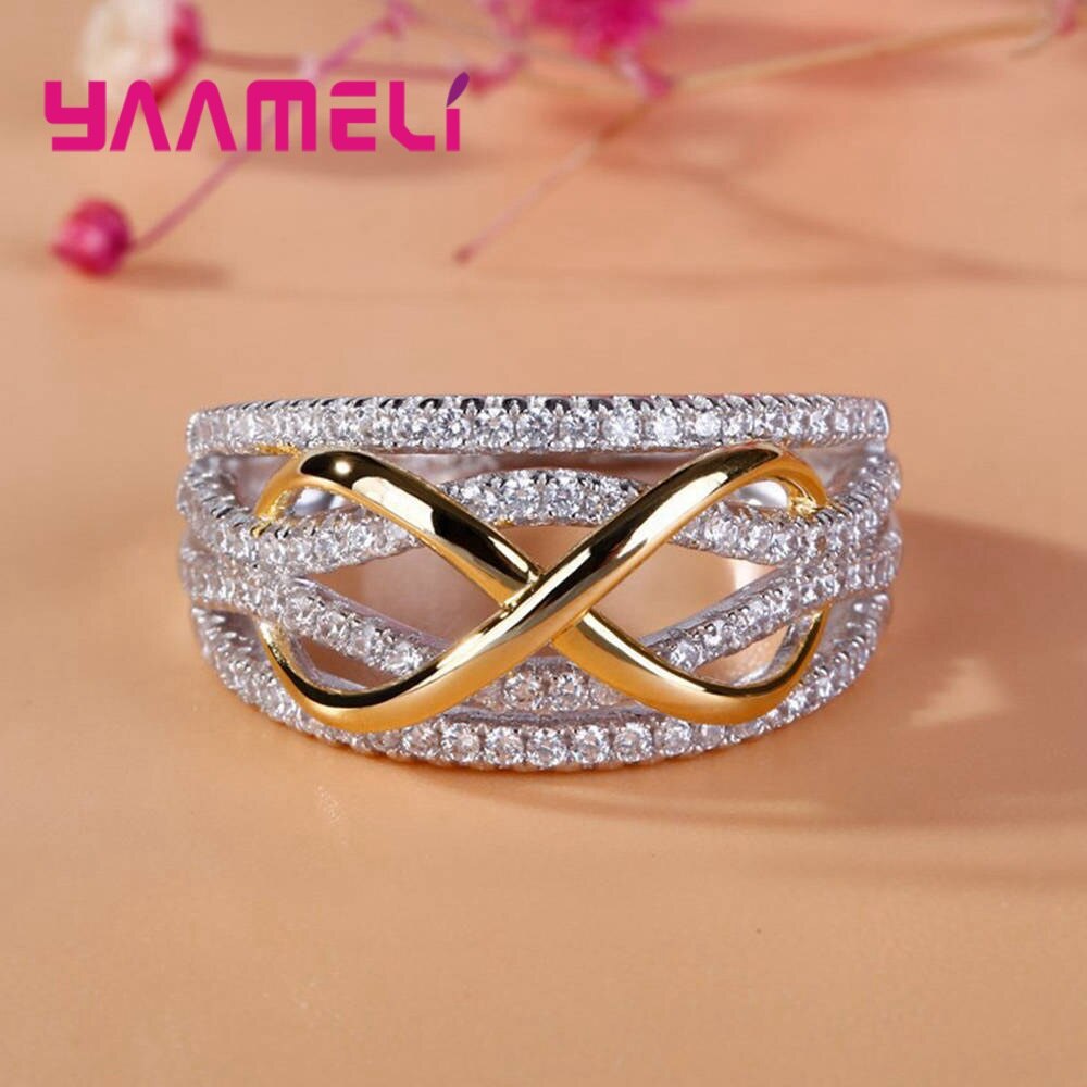 Bague infini ajourée, argent massif 925
