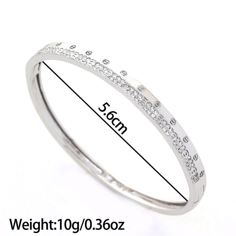 Bracelet zircon serti