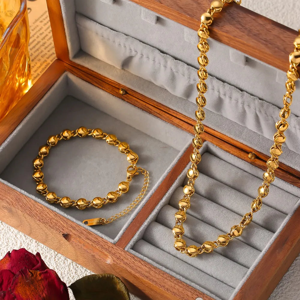 Bracelet, plaqué or 18 carats, acier titane