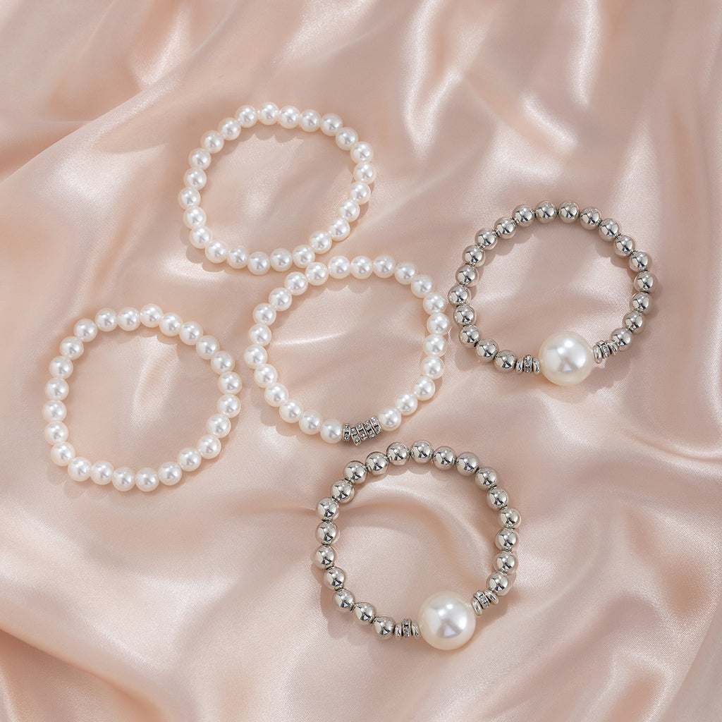 Bracelet multi-rangs perles, grosses billes
