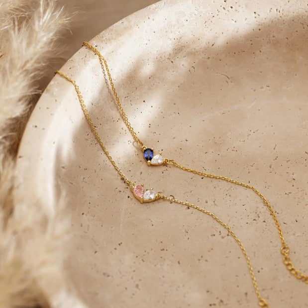Bracelet goutte serti de zircons