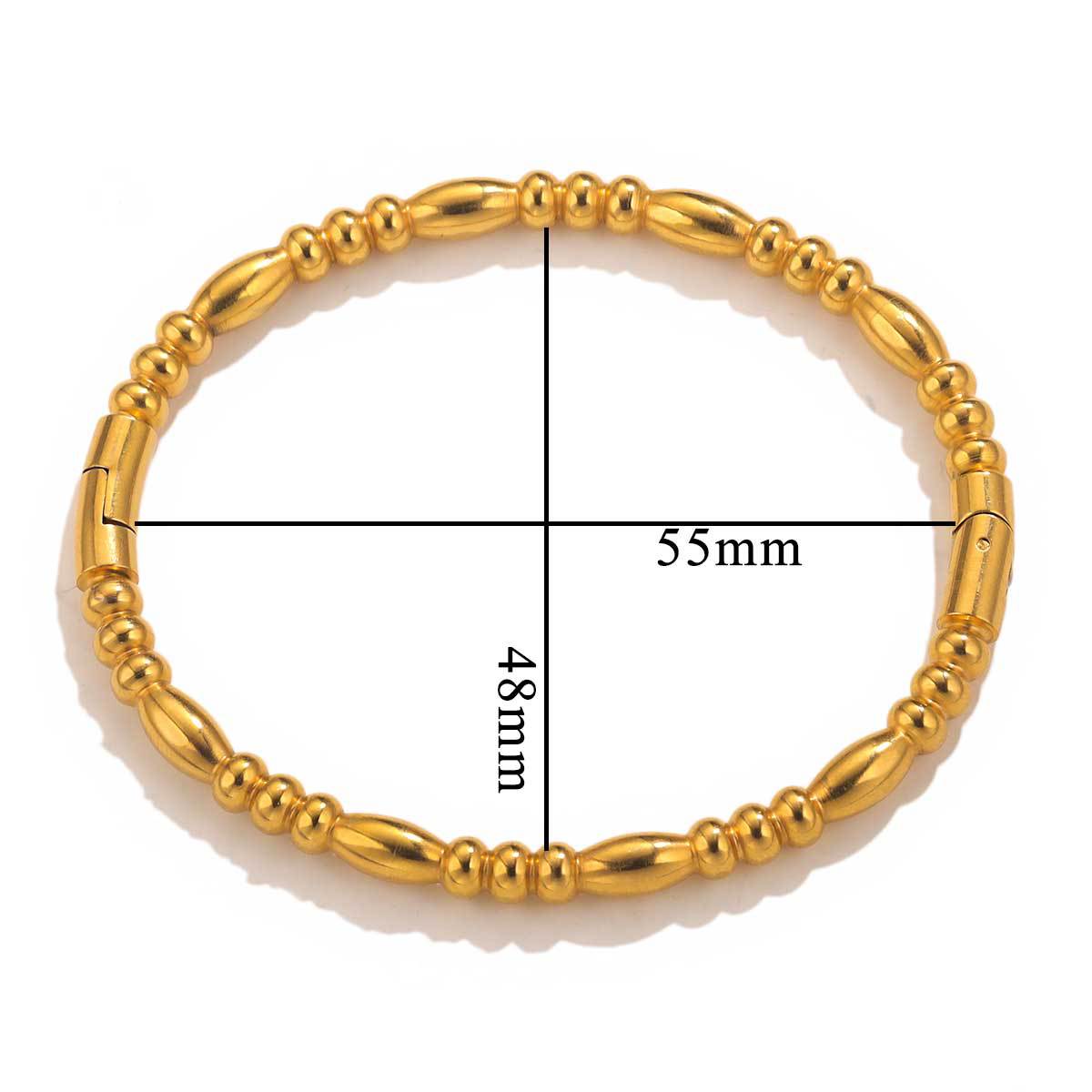 Bracelet bambou, acier titane