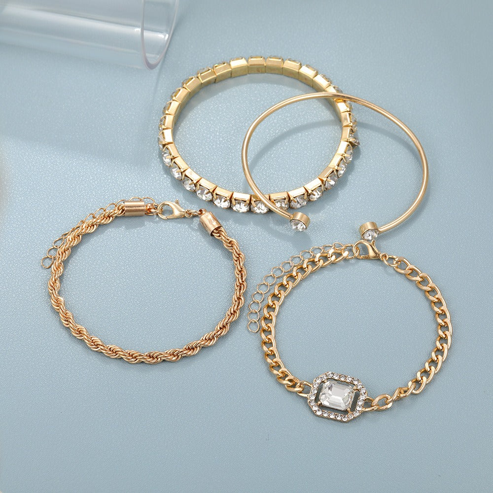 Set de 4 bracelets zircon intégral