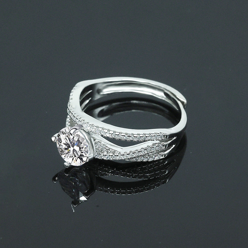 Bague cœur éternel zircon