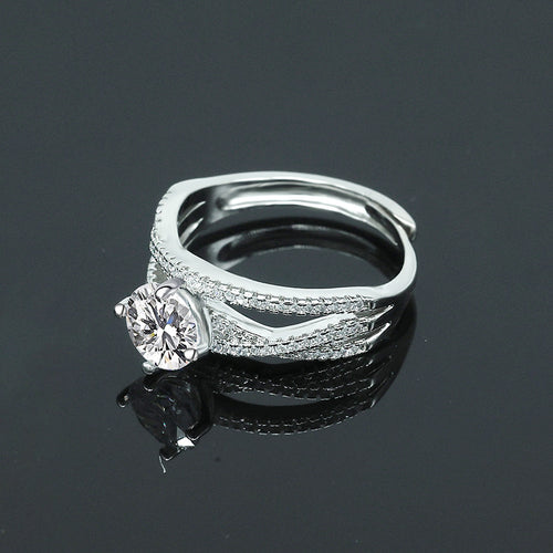 Bague cœur éternel zircon