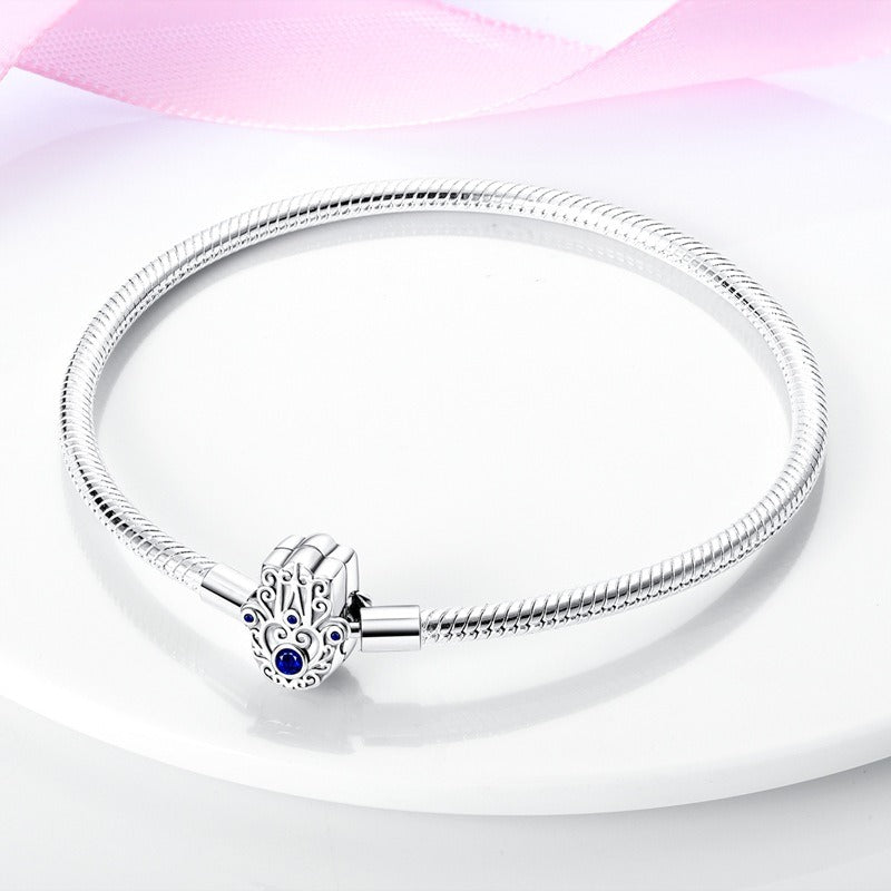 Bracelet pendentif main et œil, argent 925