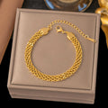 Bracelet tressé, acier titane