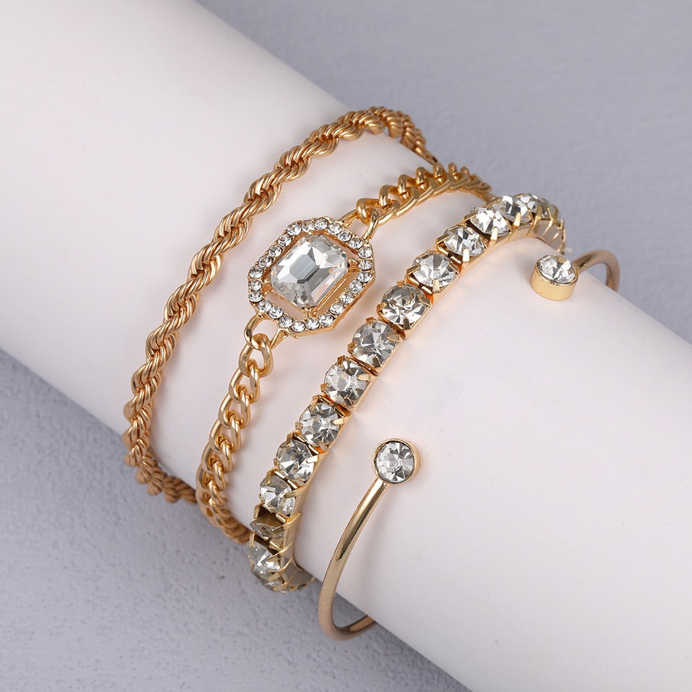 Set de 4 bracelets zircon intégral