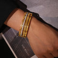 Bracelet diamant tchèque, plaqué or 18 carats