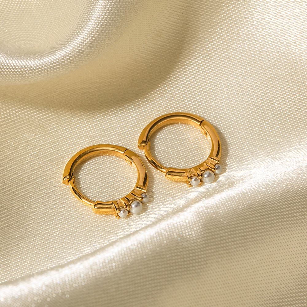 Boucles d'oreilles rondes tendance, style polyvalent
