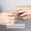 Duo de bagues ouvertes couple, argent 925
