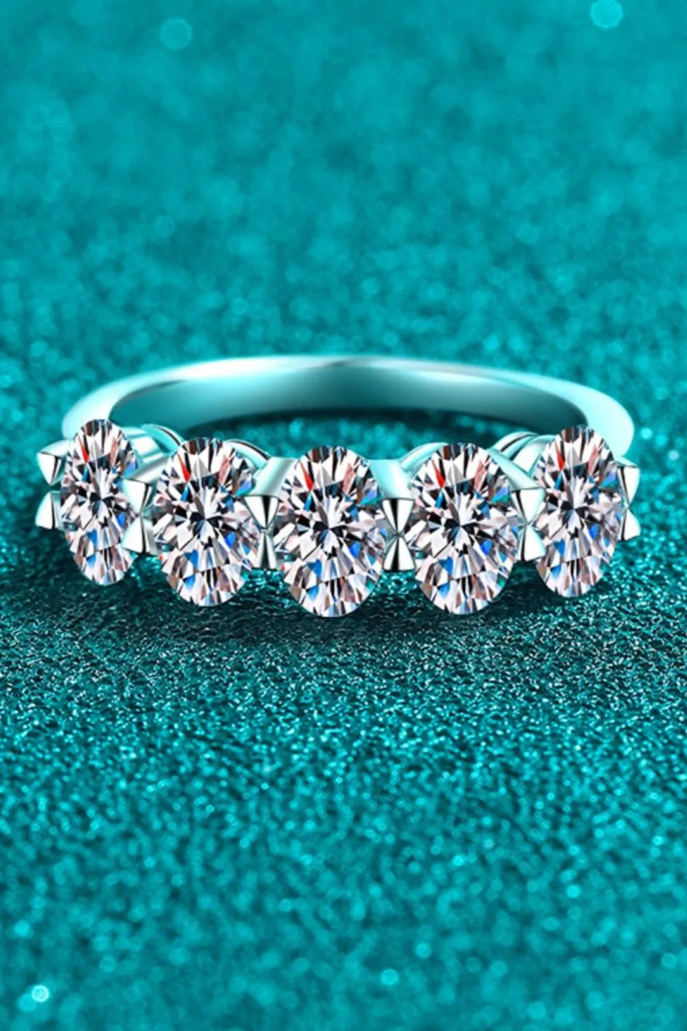 Bague moissanite 2,5 carats, argent 925