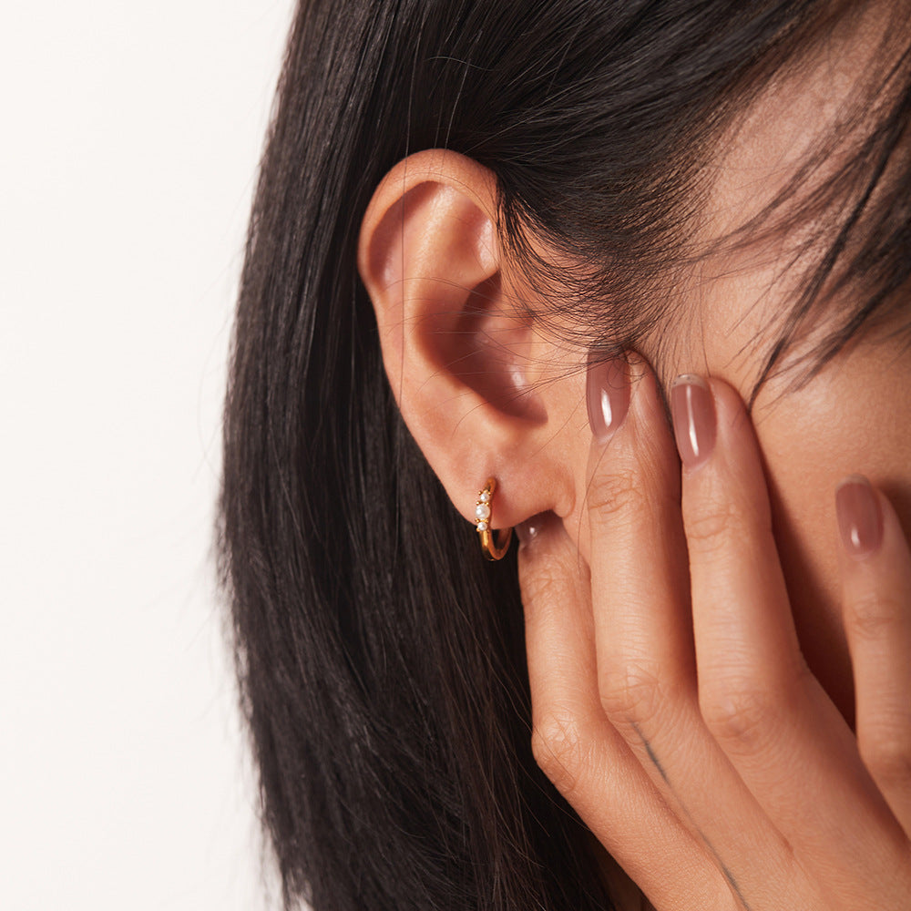 Boucles d'oreilles rondes tendance, style polyvalent