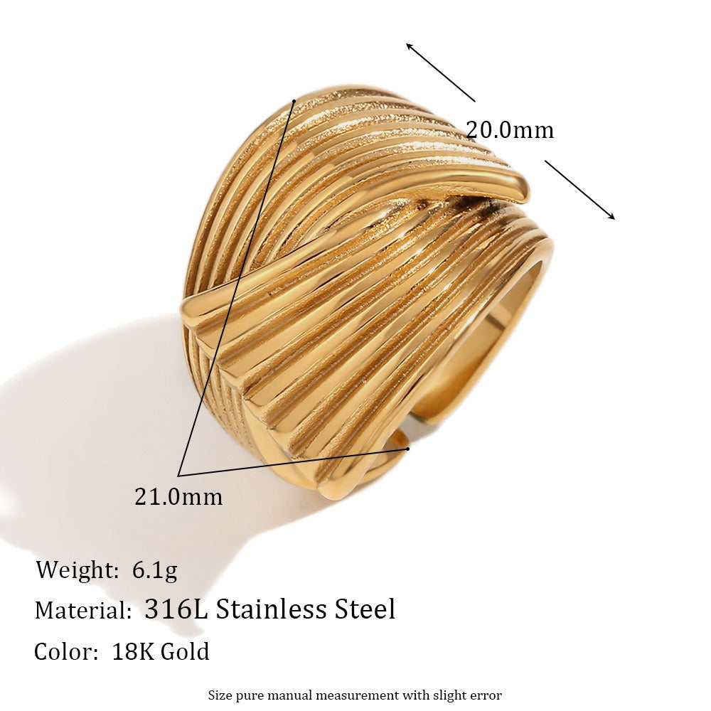Bague artisanale géométrique rétro