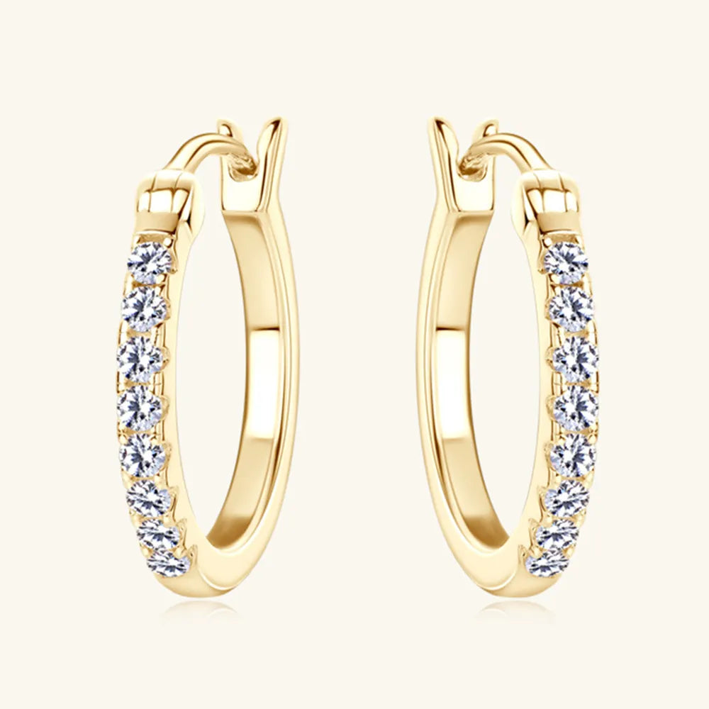 Huggies moissanite, argent 925