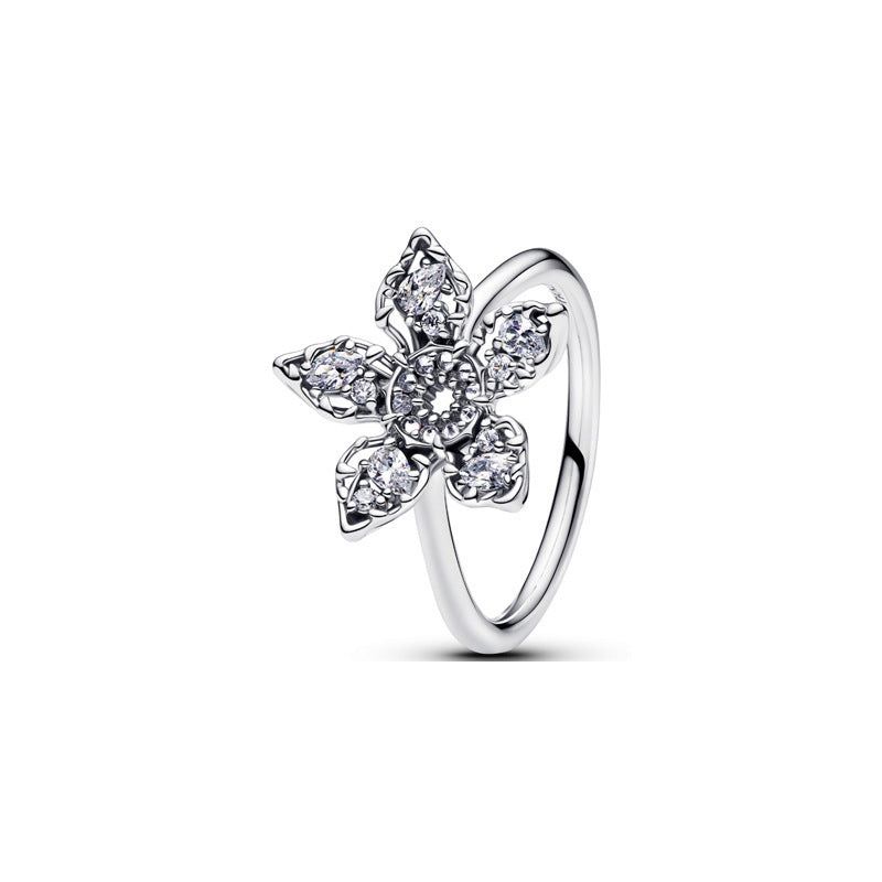 Bague nœud étoilé pavé, argent 925