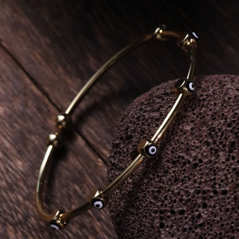 Bracelet œil protecteur fin, style hip-hop