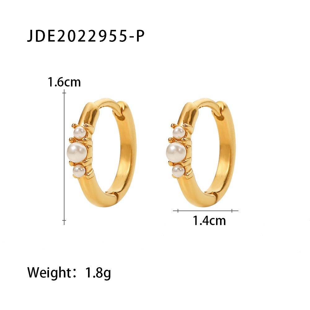 Boucles d'oreilles rondes tendance, style polyvalent