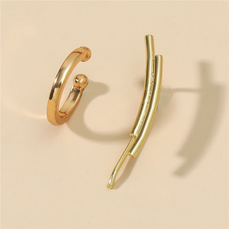 Bijou d'oreille clip feuille dorée, sans perçage