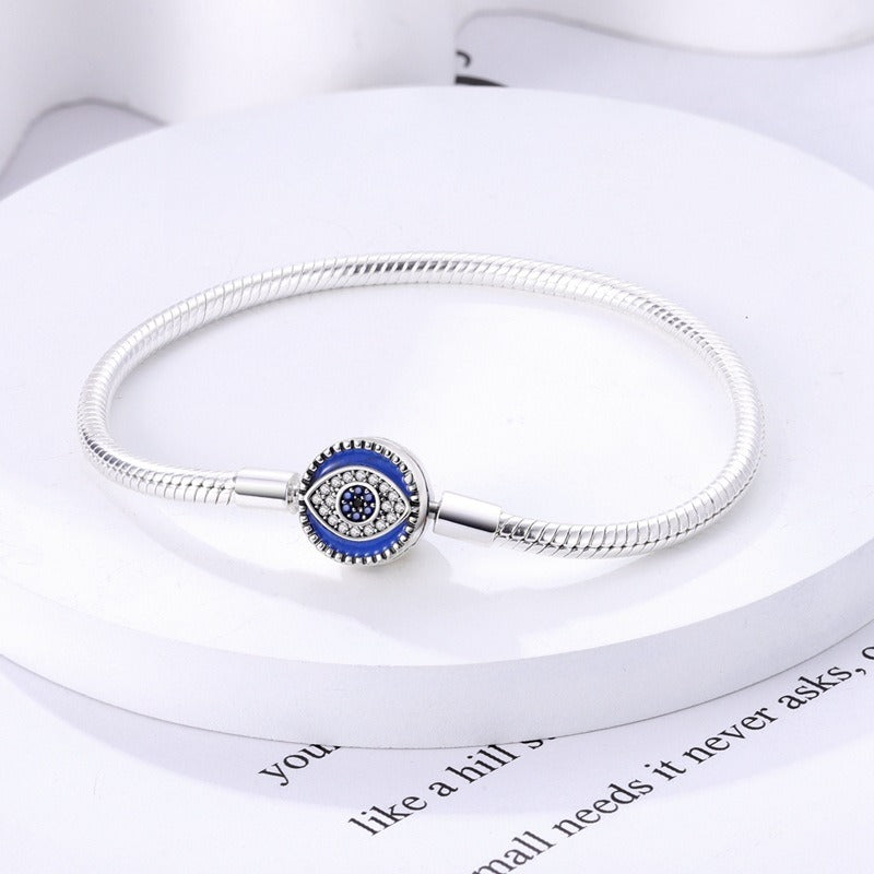 Bracelet pendentif main et œil, argent 925