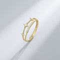 Bague double rang tendance, argent 925