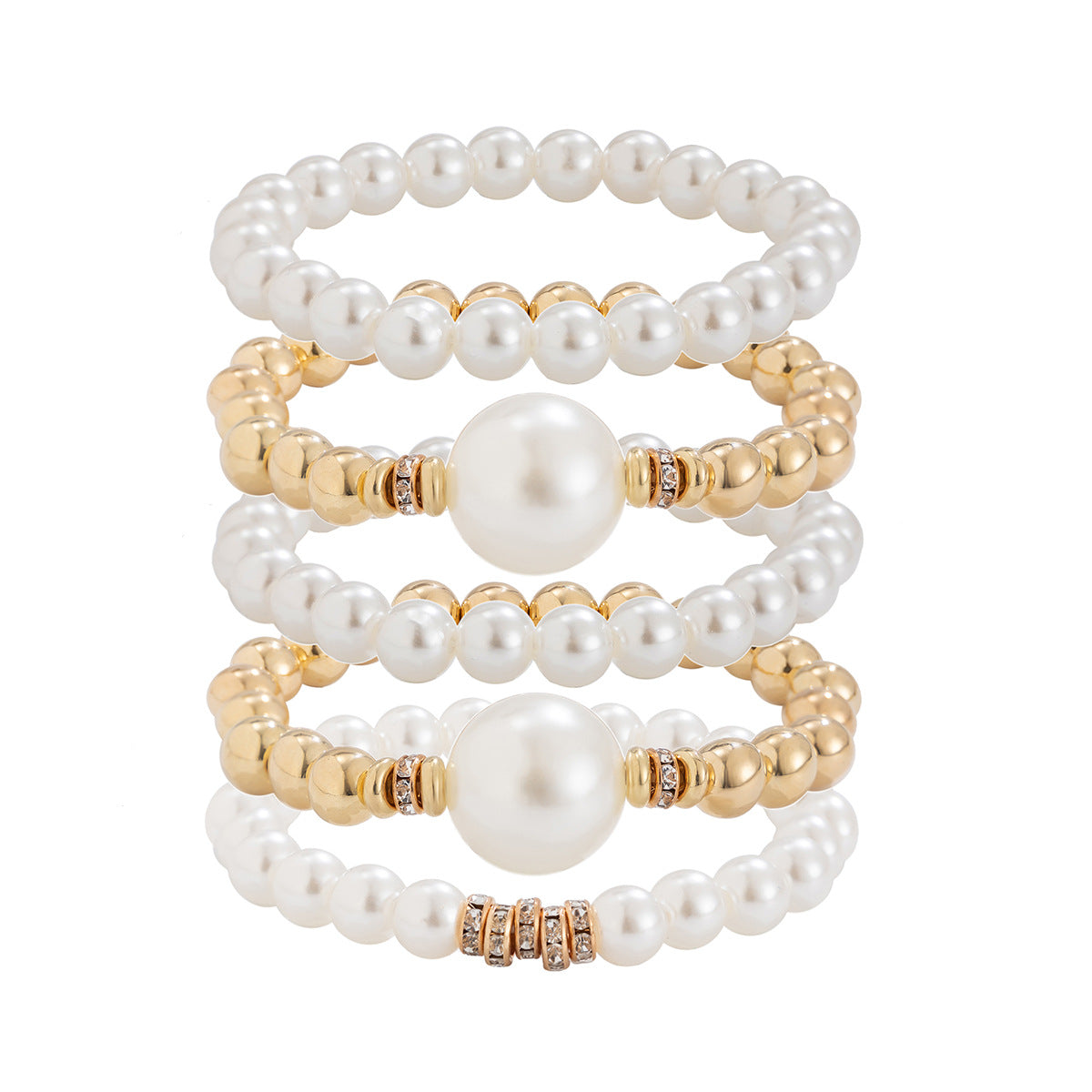 Bracelet multi-rangs perles, grosses billes