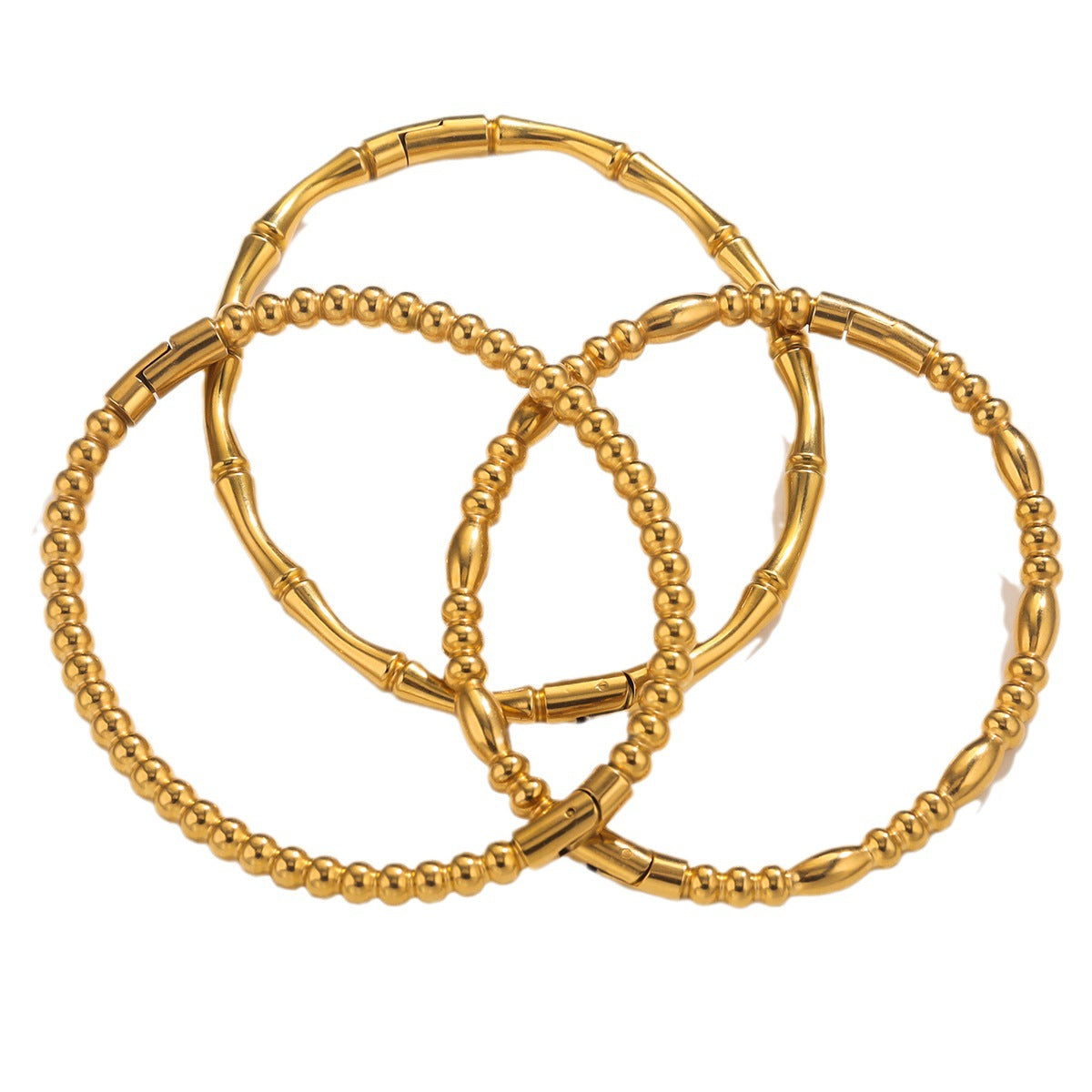 Bracelet bambou, acier titane