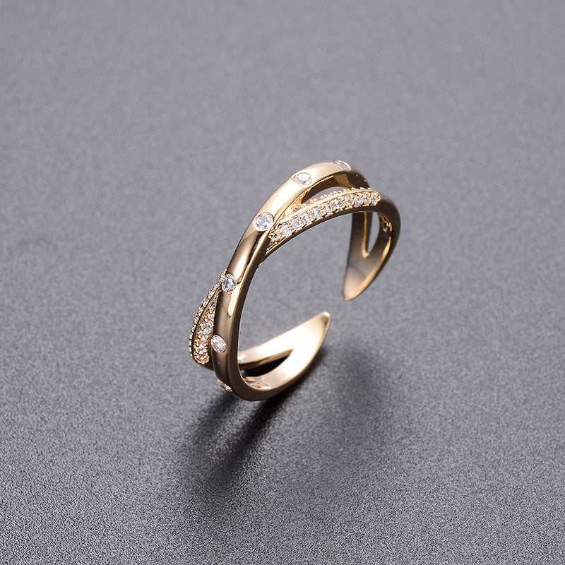 Bague ronde rétro, design épuré
