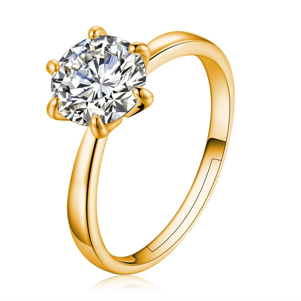 Bague ouverte mariage zircon