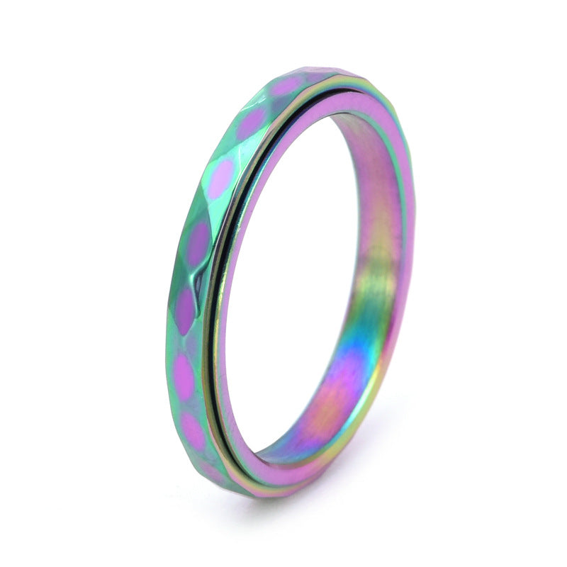 Bague rotative losange, design unique