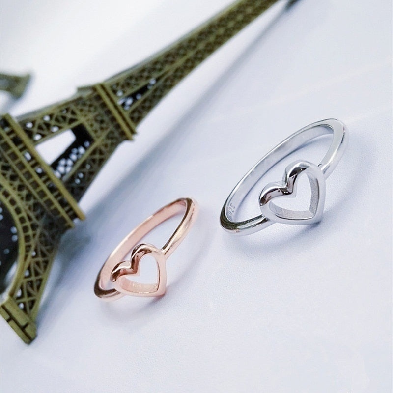 Bague de mariage cœur, or rose