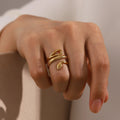 Bague serpent rétro, style élégant