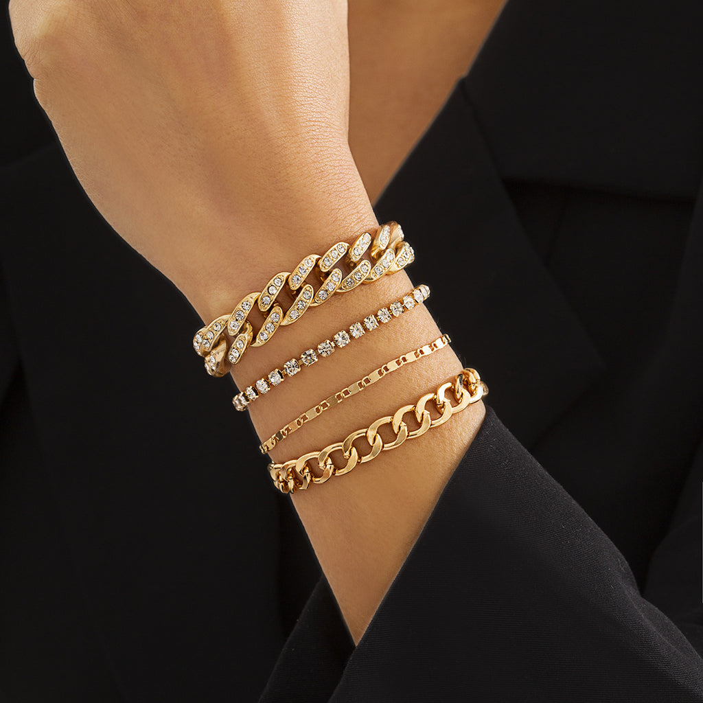 Bracelet chaîne serpent rétro, simple