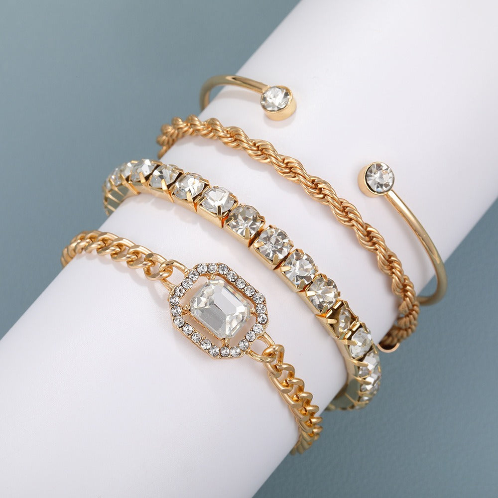 Set de 4 bracelets zircon intégral