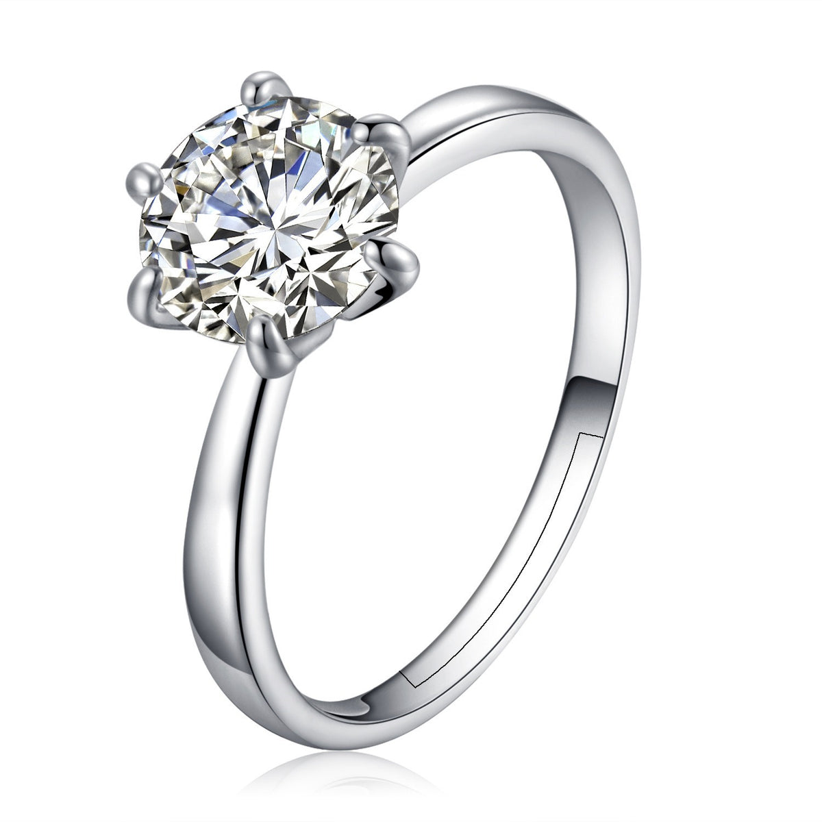 Bague ouverte mariage zircon