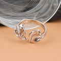 Bague texturée vagues, style vintage