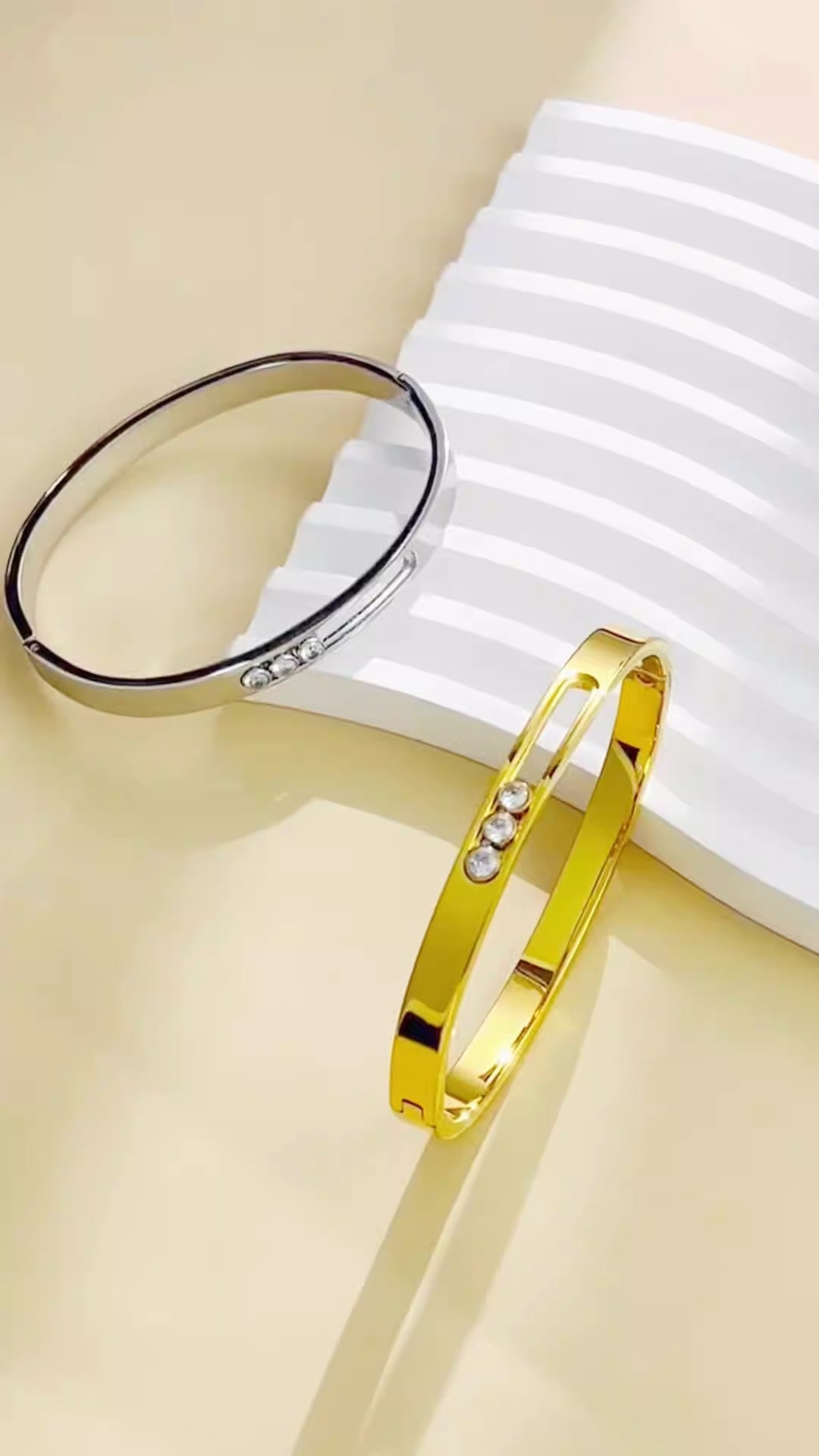 Bracelet zircon polyvalent, acier inoxydable