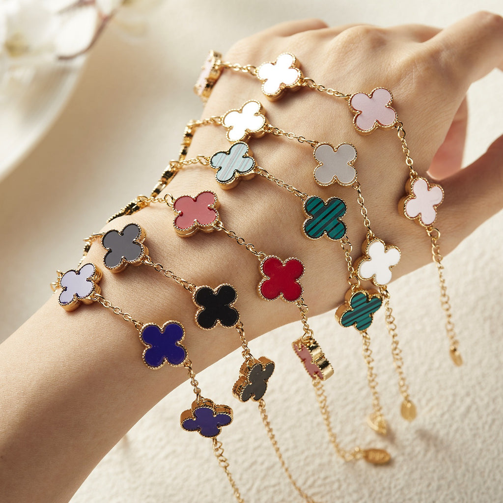 Bracelet trèfle porte-bonheur